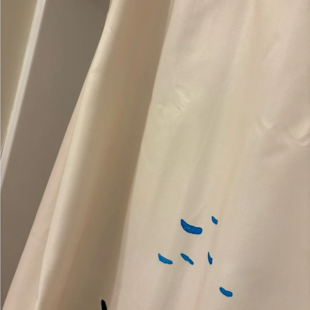URBAN OUTFITTERS- Sabina Fenn Illustration Dogs Surfing Shower Curtain - Picture 7 of 12